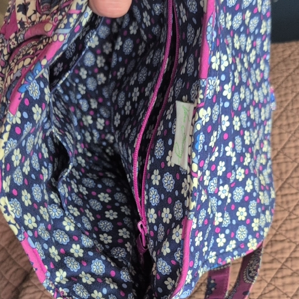 Vera Bradley Pink and Blue Paisley Shoulder Bags - Picture 4 of 9